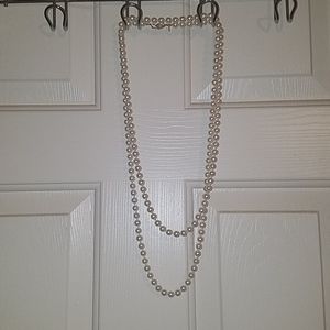 Pearl Cream Infinity Necklace